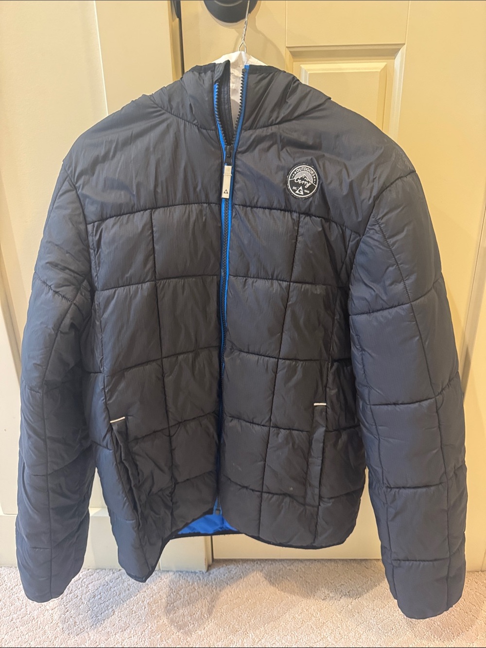 Gerry Navy Quilted Puffer Jacket with Blue Trim‎